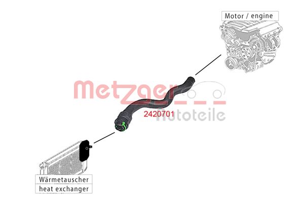 METZGER 2420701 Kühlerschlauch